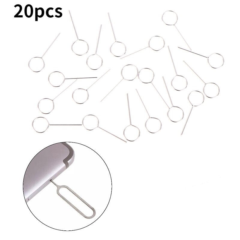 20Pcs Sim Kaart Lade Ejector Eject Pin Key Removal Tool Voor Iphone Apple Plus Huawei Xiaomi Redmi Telefoon