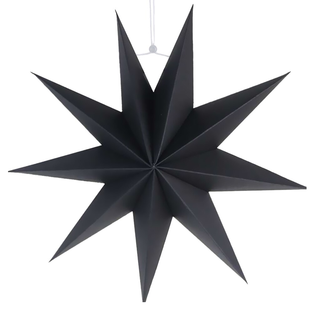 Paper Lamp Shade Handmade Star Lantern Lamp Accessory 30cm(Orange): Black