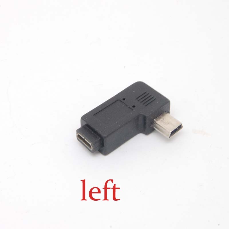 Mini USB Type A male to Micro USB B feMale 90 Degree right/left Angle Adapter