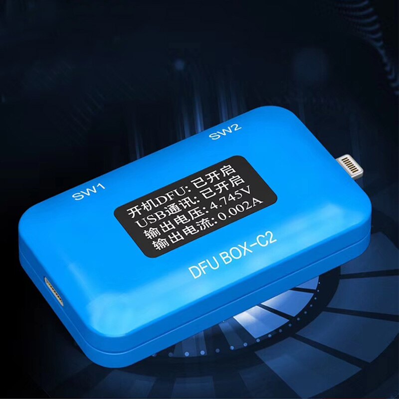 Jc dfu box -c2 4 in 1 telefongendannelse programmør én knap boot kontrol linje sn/ecid læser usb strøm/spændings detektor jc  c2