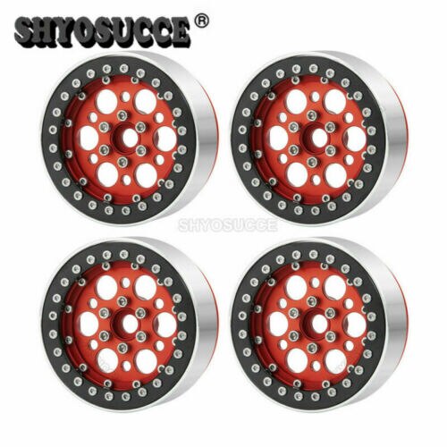 INJORA 1/10 RC Rock Crawler Aluminum Alloy Beadlock Wheels – 2.2" Rims For Axial SCX10, TRX4, Wraith – Silver (4Pcs) - View #4