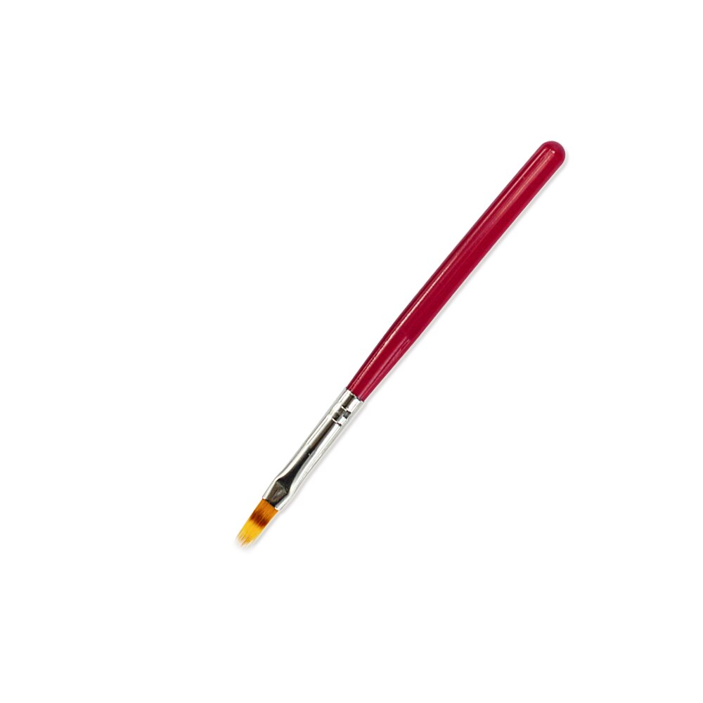 Pincel degradado para uñas, herramienta de manicura con mango de madera, pelo de nailon, negro y blanco, 1 ud., NL285: Red