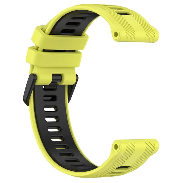 Sports silikone rem til garmin forerunner 965 955 solar 945 935 745 rem urrem udskiftning armbånd: Sort gul
