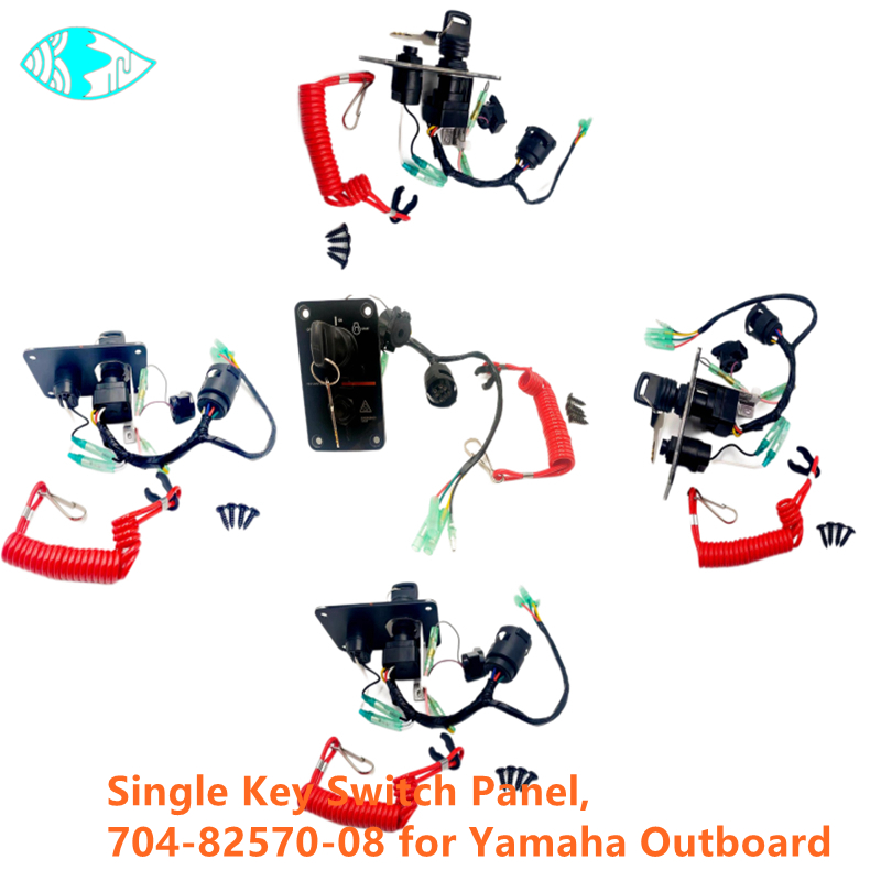 704 Control Box Mounting Screws Assembly 704-82570-08 Outboard Engine Single Key Switch Panel, For Yamaha Outboard Motors