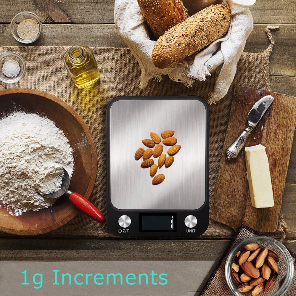 Digital Kitchen Food Scale 10kg/1g Stainless Steel Weighing Electronic Scales Measuring Tools Kitchen Scales for Cooking Baking