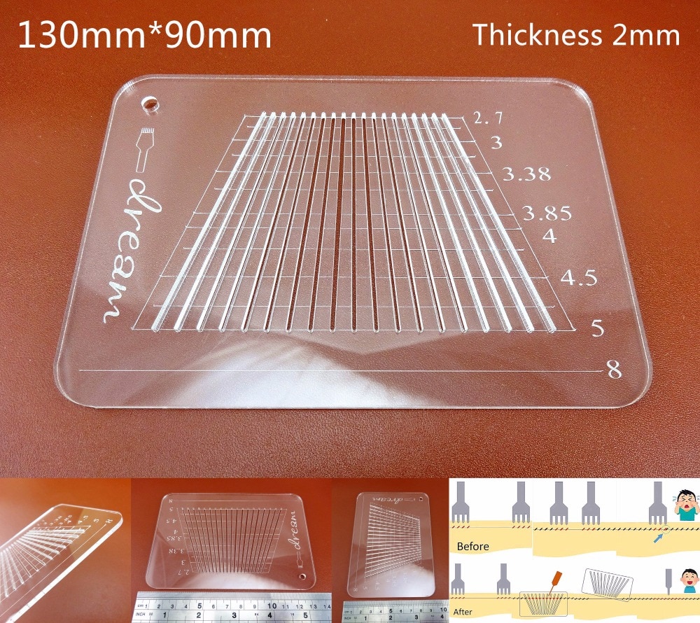 1pc Leather Craft Punch Chisel Hole Spacing Count Adjust Uniform Balanced Tool Ruler