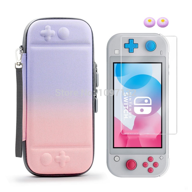 Case para nintendo switch lite temeperd, portátil, saco, vidro, protetor de tela, acessórios para nintendo switch lite: D