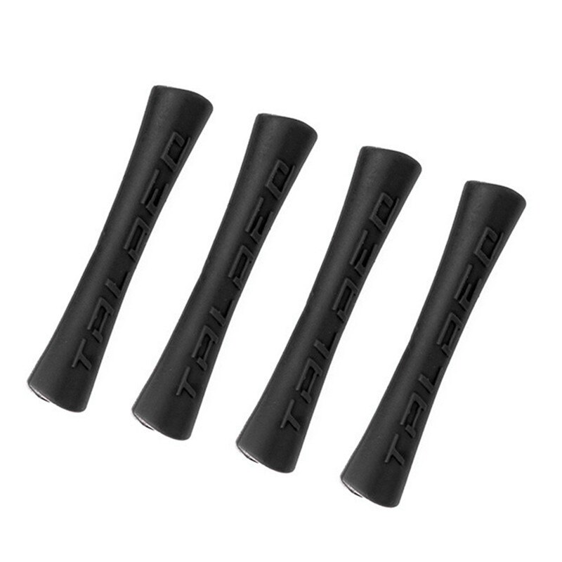 4 stuks Fiets Kabel Rubber Protector Sleeve Voor Shift Remleiding Pijp 3 Kleuren Ultralight Fiets Frame Bescherming Kabel Gidsen: Black