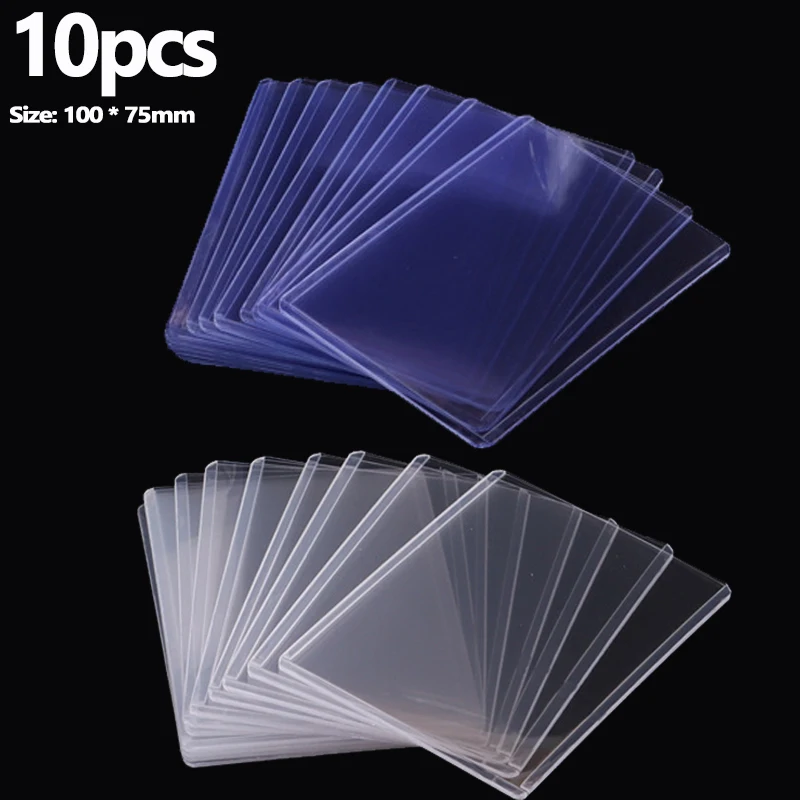 Fundas transparentes para tarjetas de juego, Protector exterior para tarjetas, fundas para carpetas de postales comerciales para tarjetas deportivas, para niños, 1-20 piezas: Negro y rojo