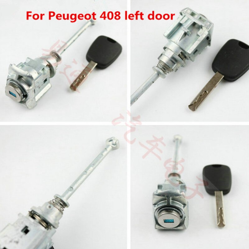 Bil venstre dør låsecylinder auto venstre dør lås cylinder til peugeot 307 408 508 tændingslås centrolås: Til 408