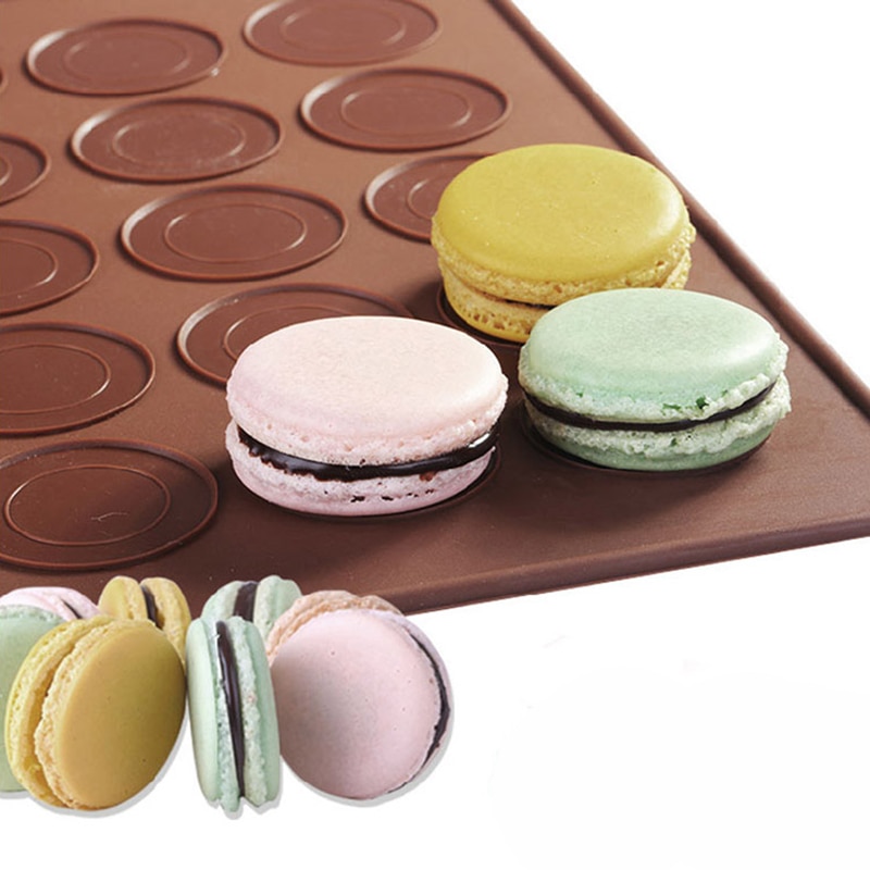 2 Stk/set Grote Bitterkoekje Kit Macaron Siliconen Mat Non-stick Bakvorm Set 48 Capaciteit Macaron Pot Cake Decorating levert