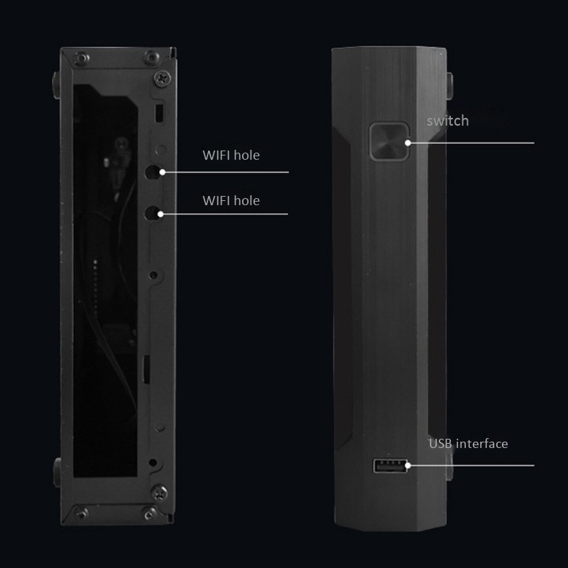 AU42 -Thin Itx Mini Case HTPC Home Theater Horizontal Itx Enclosure SECC PC Computer Cabinet Mini-Atx Gaming Desktop Chassis