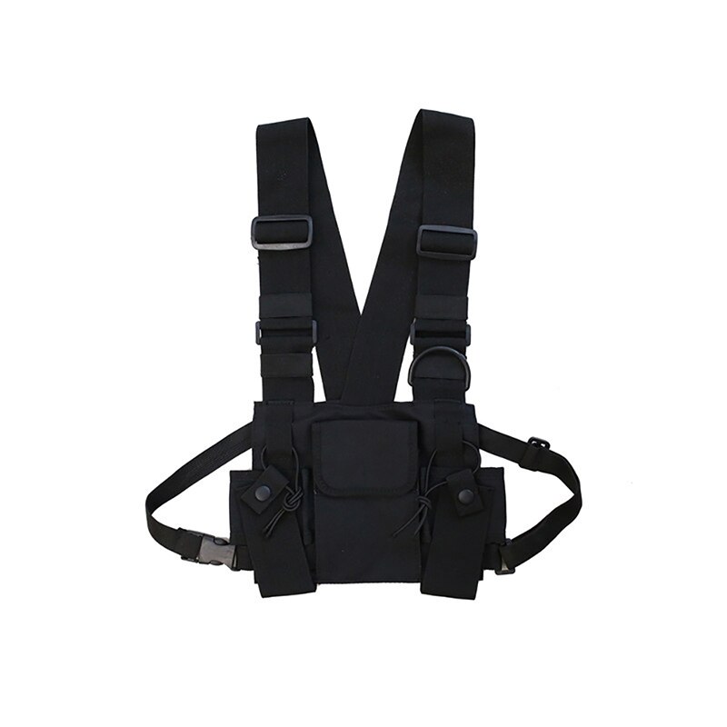 Bolso de pecho de estilo Hip-Hop para hombre, bolsa táctica de dos correas, aparejo para el pecho, paquete de utilidad