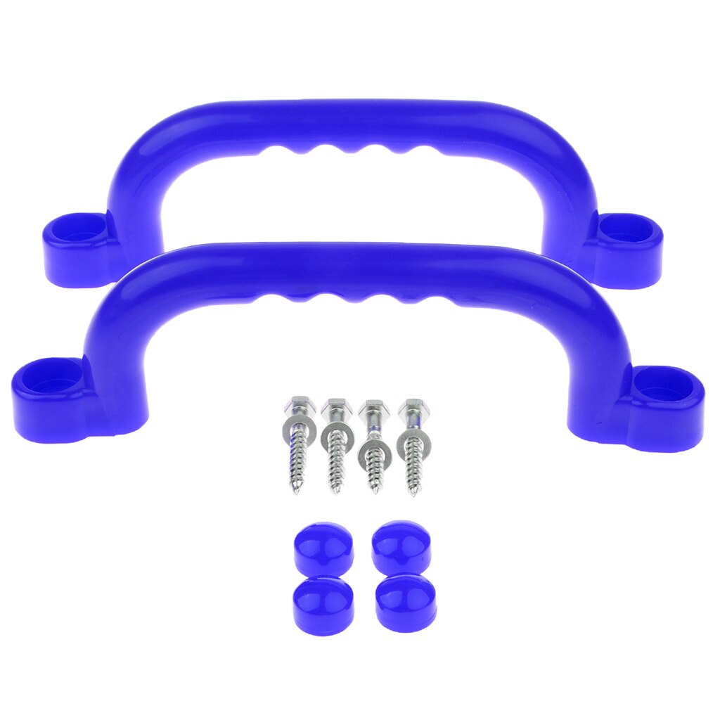 1 Paar Antislip Veiligheid Handvat W/Hardware Kits Tuin Fitness Gym Outdoor Sport Muur Klimmen Kits Speelgoed Blauw