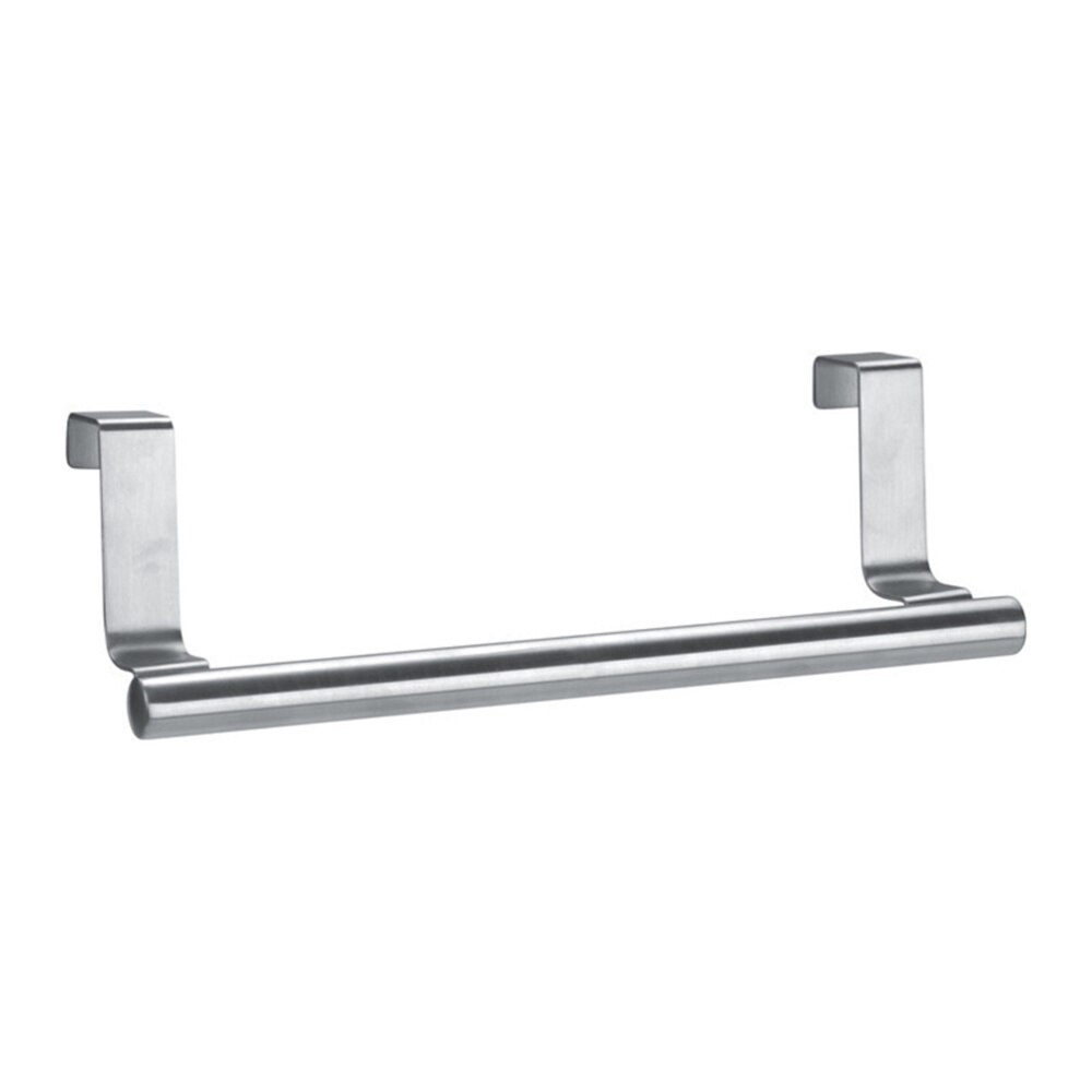 Stainless Steel Over the Door Towel Bar Brushed Towel Hanger Over Cabinet Kitchen Dish Towel Bar Rack Small Size: Silver