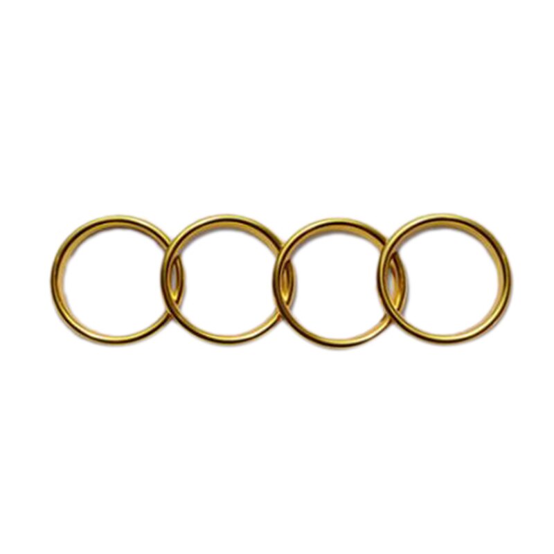 1 Set Van 4 Auto Air Outlet Cover Sticker Decoratieve Ringen, airconditioning Luchtuitlaat Decoratieve Ringen Geschikt Voor A3 S3 2: Gold