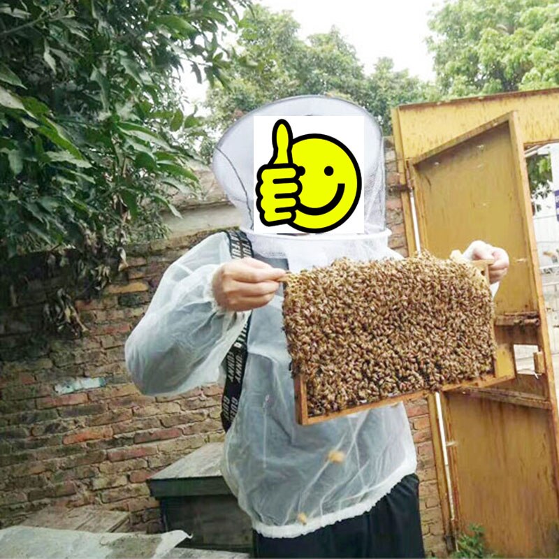 Anti abeja traje de manga cabeza de abeja ropa de protección ropa siamesa abeja previene sombrero kit de Apicultura