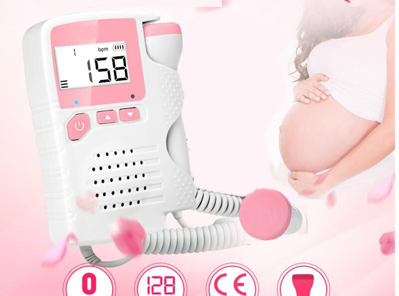 2.0MHz LCD Digital Prenatal Fetal Doppler Heart Sound Monitor Screen Display Tester Detector Pregnant FetalPulse Meter Monitors