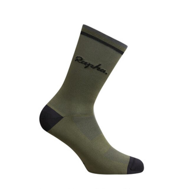 Chaussettes de Sport en plein air à Compression, Orange, pour hommes, cyclisme, vélo de route,: green