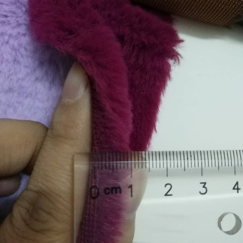 Tissu en fausse fourrure de lapin, longueur 90x160cm, 10mm, peluche de , pour manteau d&#39;hiver, Faux poils de lapin, pour bricolage