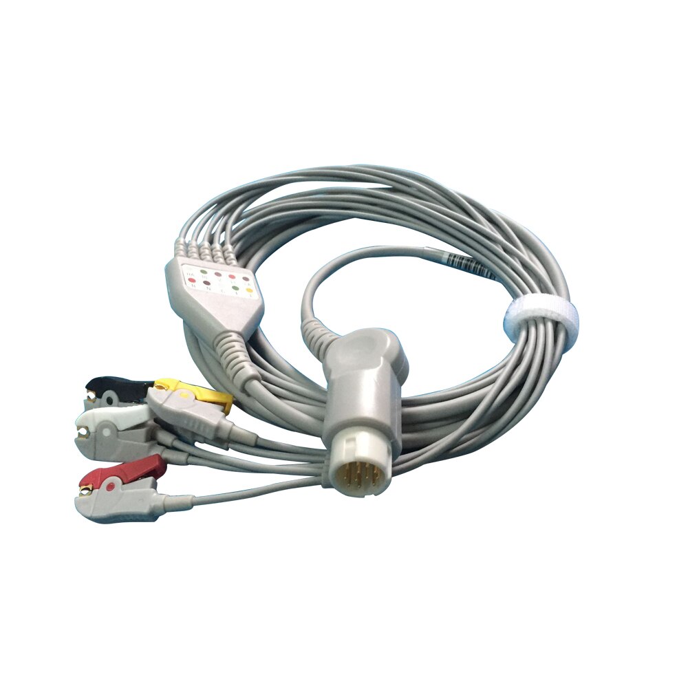 Compatibel Mindray PM5000/6000 Patient Monitor Een Stuk Ecg-kabel En Stroomdraden 3 Leads 5 Leads Snap Clip