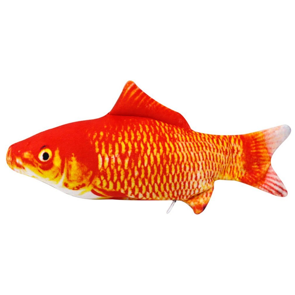 1 Pcs Simulatie Elektrische Springen Vis Netto Rode Vis Simulatie Elektrische Vis Huisdier Speelgoed Vis Pluche Kinderspeelgoed: Donkergrijs