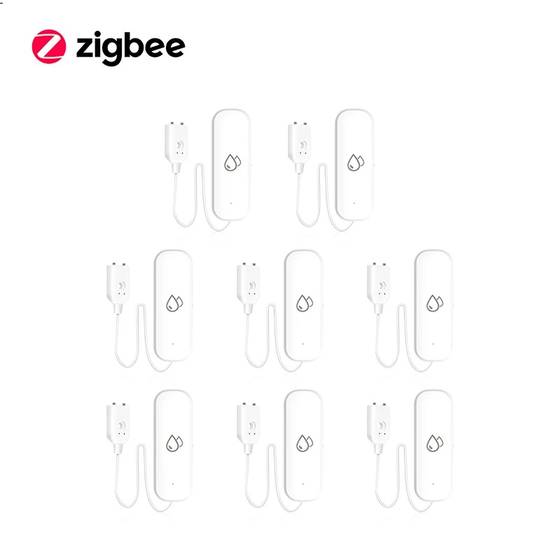 Tuya WiFi/ZigBee Water Sensor Leakage Alarm Flood Leak Detector Smart Home APP Remote Control Smart Home Security Protection: Red