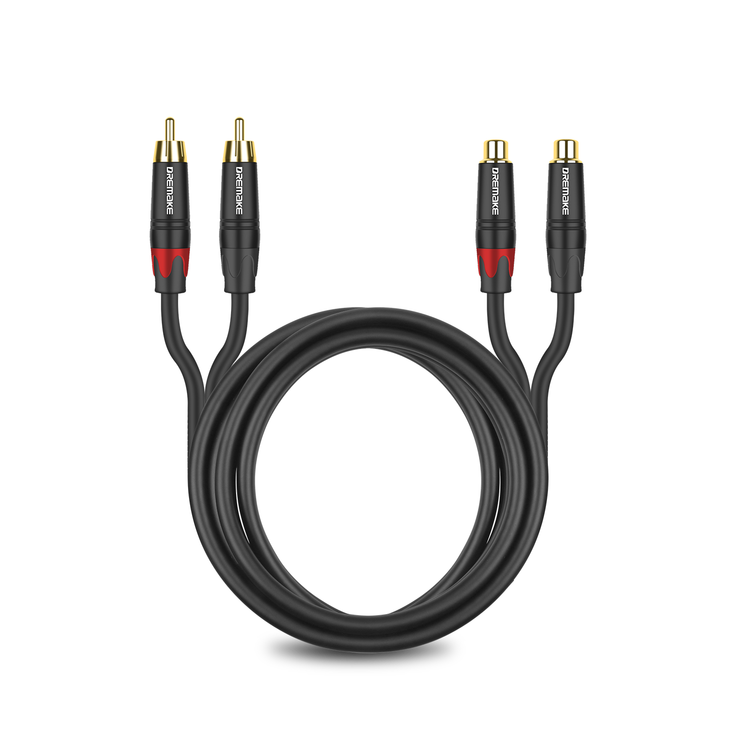 Rca Verlengkabel 2 Rca Mannelijk Naar 2 Rca Vrouwelijke Stereo Audiokabel Adapter Voor Stereo Ontvanger Luidsprekerversterker: 1.5m