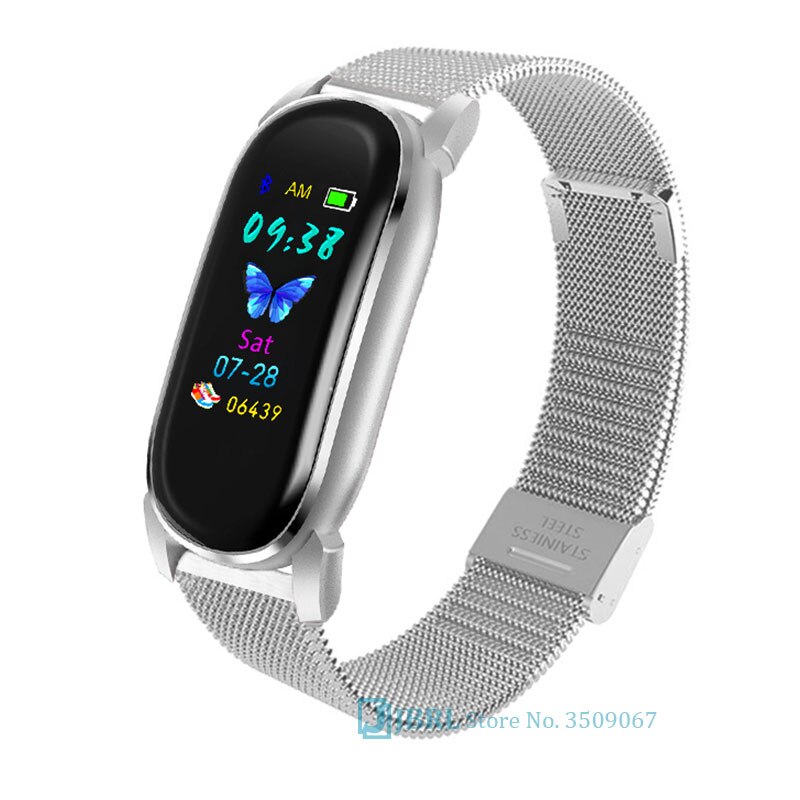 Temperatuur Digitale Horloge Vrouwen Sport Horloges Elektronische Led Dames Polshorloge Voor Mannen Vrouwen Klok Mode Bluetooth Horloge: steel silver