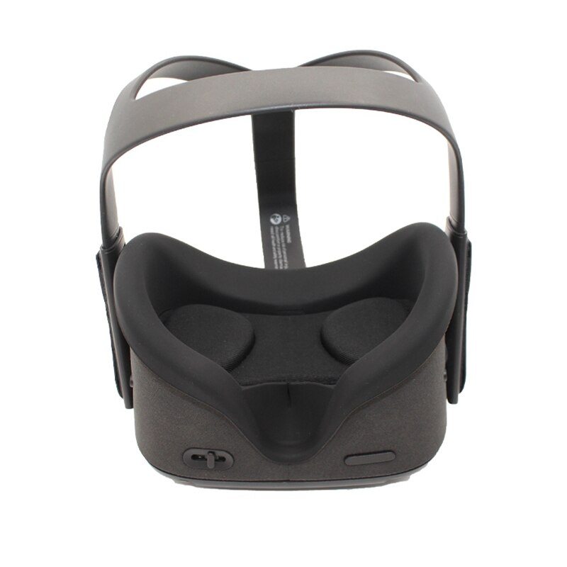 Vr rosto máscara de silicone almofada com vr lente protetor capa para oculus busca rosto capa almofada à prova de suor luz