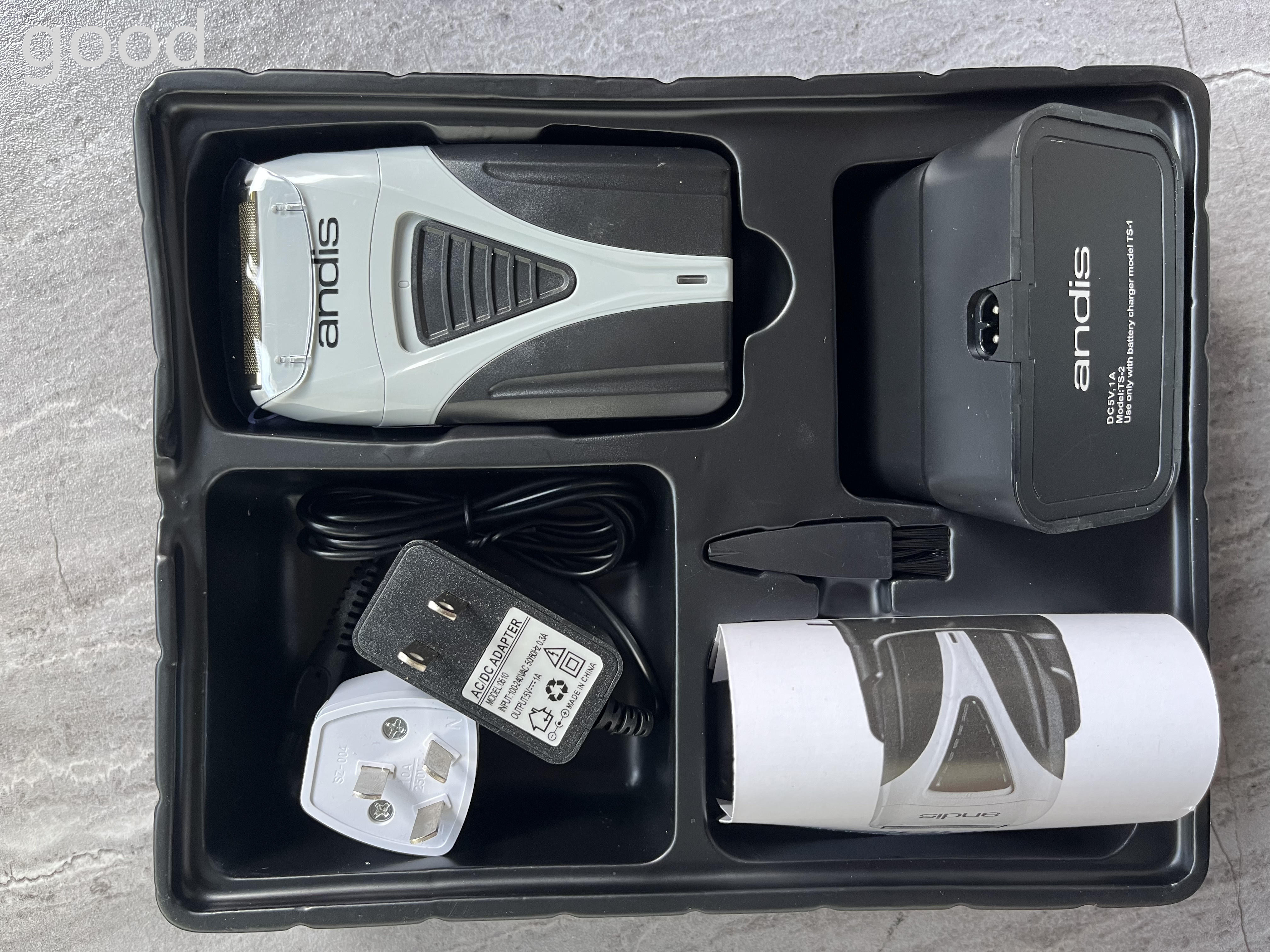 Original ANDIS Profoil Lithium Plus 17205 Barber Hair Cleaning Electric Shaver For Men Razor Bald Hair Clipper Supplies: Silver