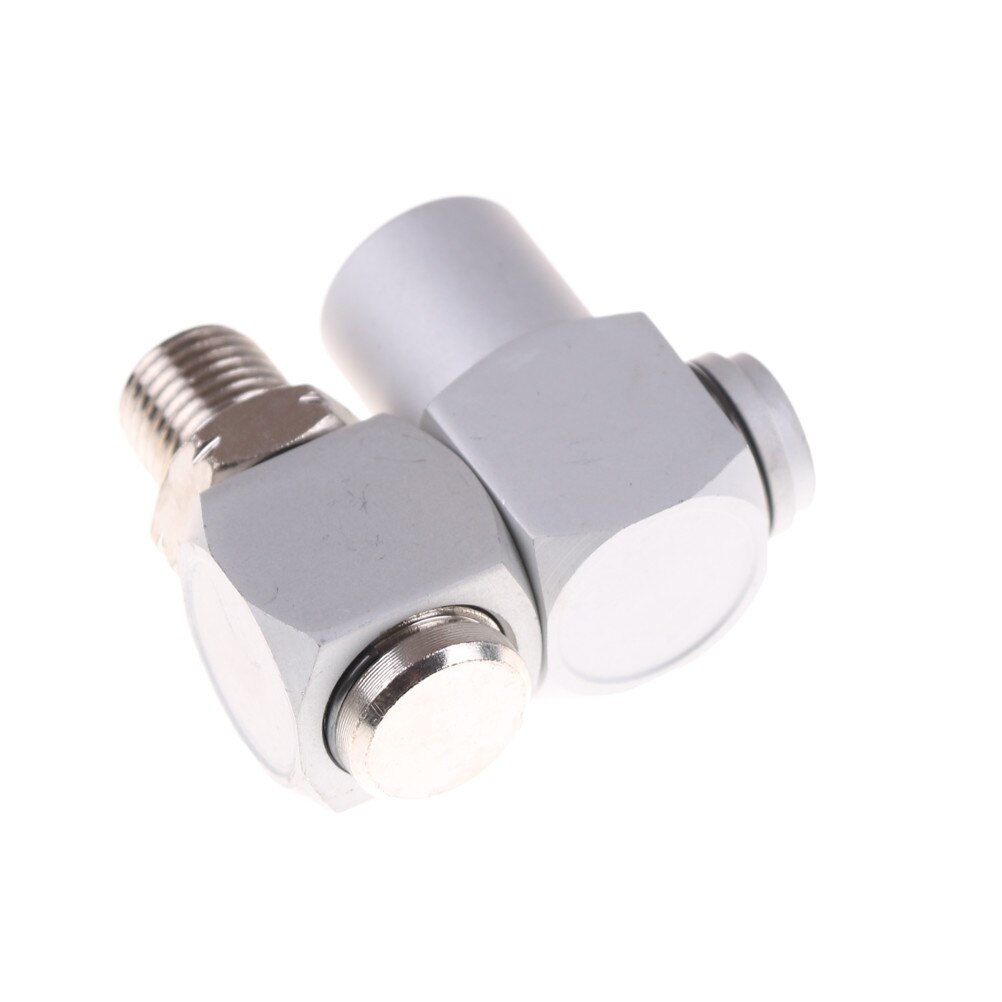 1x Air Line Connector Adjustable Swivel 1/4 Inch BSP Pneumatic Fitting Aluminum Material Screw Joint