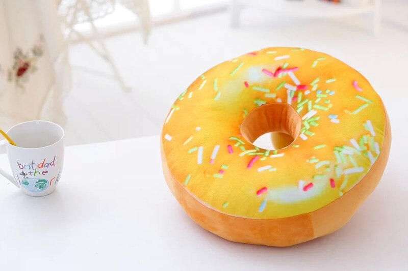 Doughnut mad plys pude sjov chokolade sofa sæde pude jule donuts pude xmas kid legetøj fyld hviler bilmåtter: 1