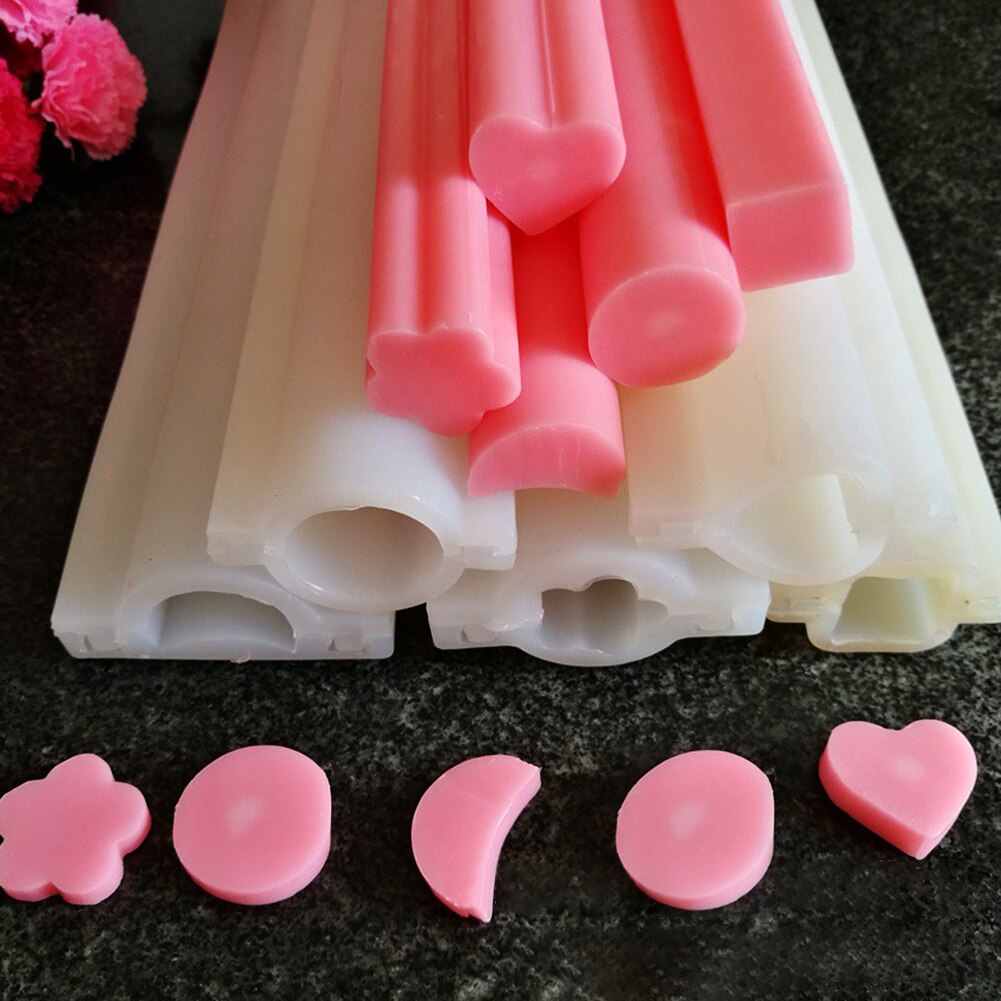Random Color DIY Handmade Silicone Soap Molds Various Shapes Tube Shape Heat-resistant Baking Mold Kitchen Home Soap Making