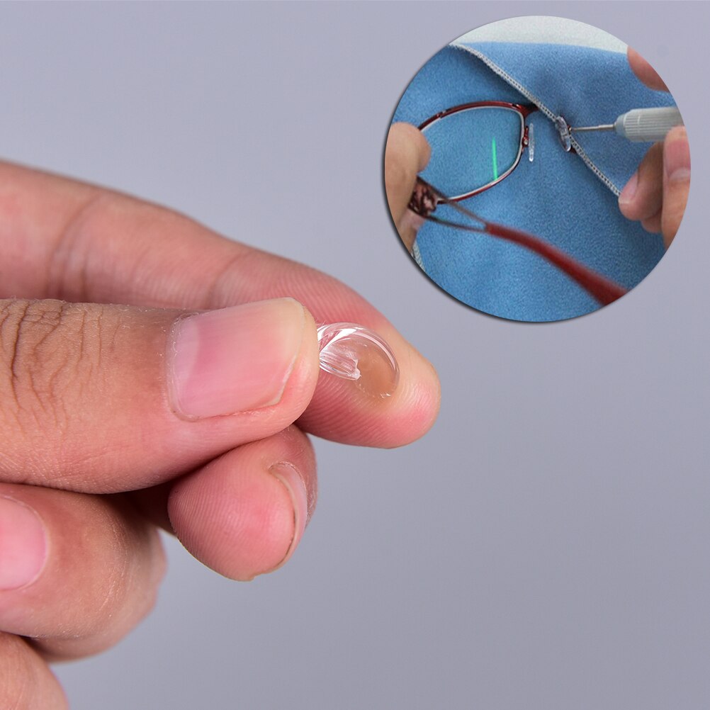 10 stuks = 5 paar handige, zachte, antislip siliconen neuspads voor brillen, zonnebrillen, schroefdopjes