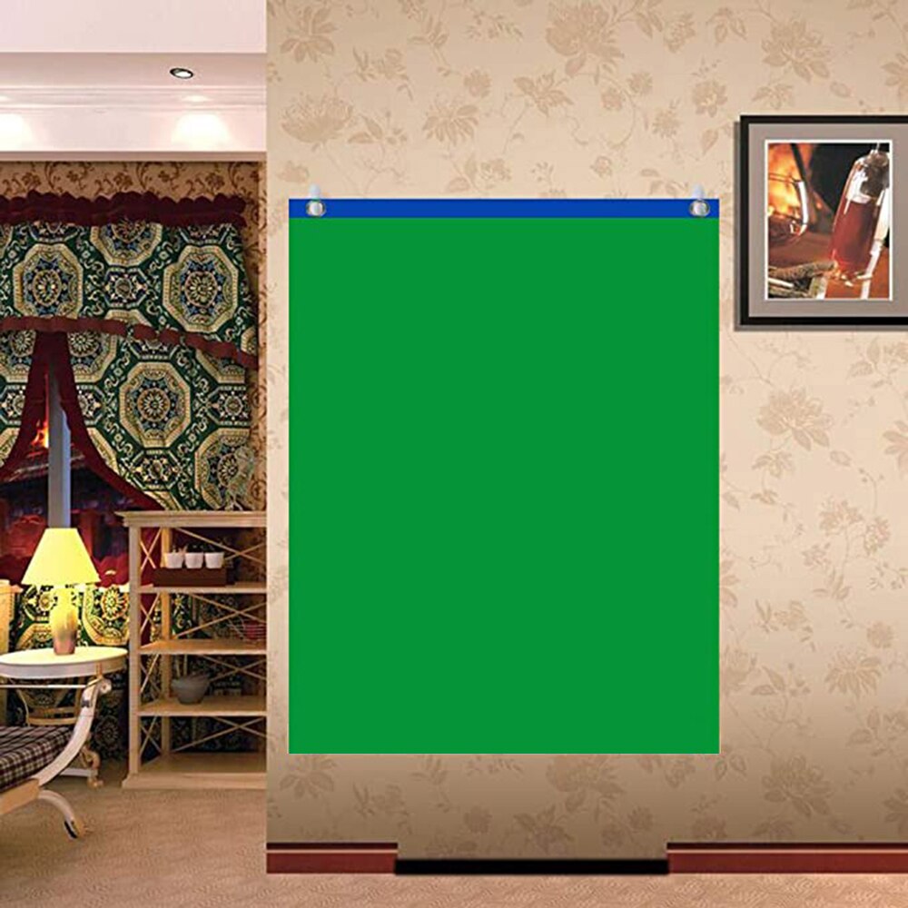 1.5*2M Photography Blue & Green Backdrop Double Sided 2 in 1 Photo Studio Screen Cloth Background Backdrops