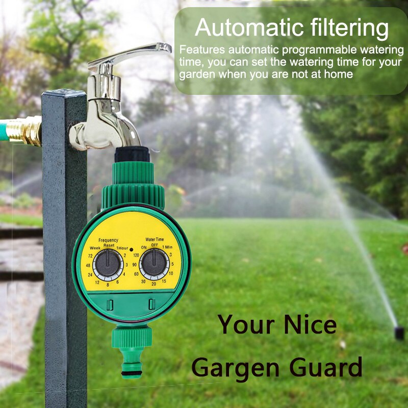 Analogue Two Dial Plastic Water Timer Valve Multi-function Garden Automatic Electronic Watering Faucet Irrigation Controller #G