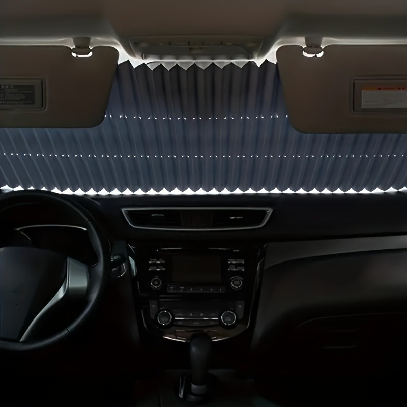 Intrekbaar autozonnescherm Intrekbaar voor-achterruit Schaduwafdekking Voorruitgordijn Zonwering Auto-accessoires