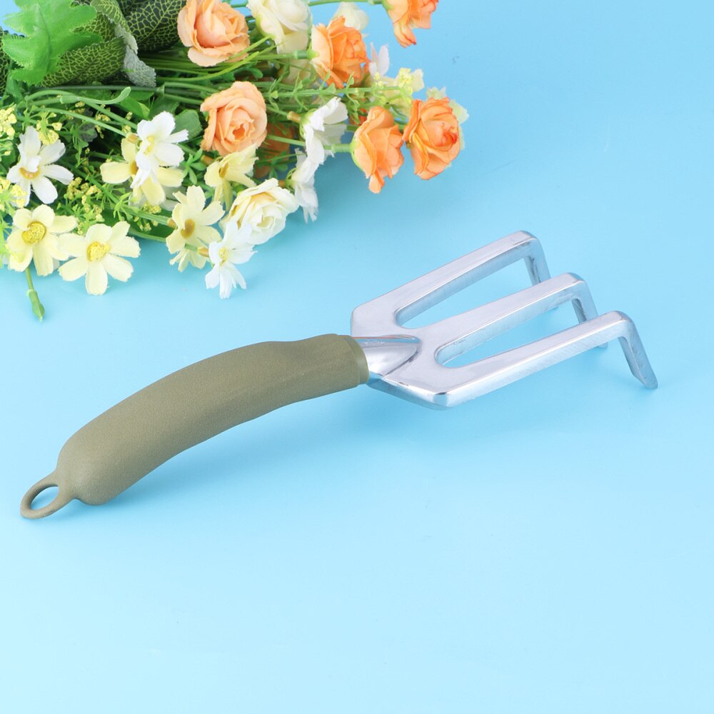 Bend-proof Small Hand Cultivator Soil Tiller Aluminum Hand Fan Rake Lightweight Ergonomic Comfortable Grip Handle for Turning th: Default Title
