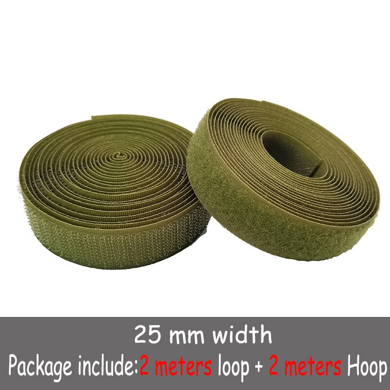 25mm colour fastener tape hooks and loops sewing Accessories tape strap for shoe repair clothing DIR 2m hook + 2m loop: Color 16