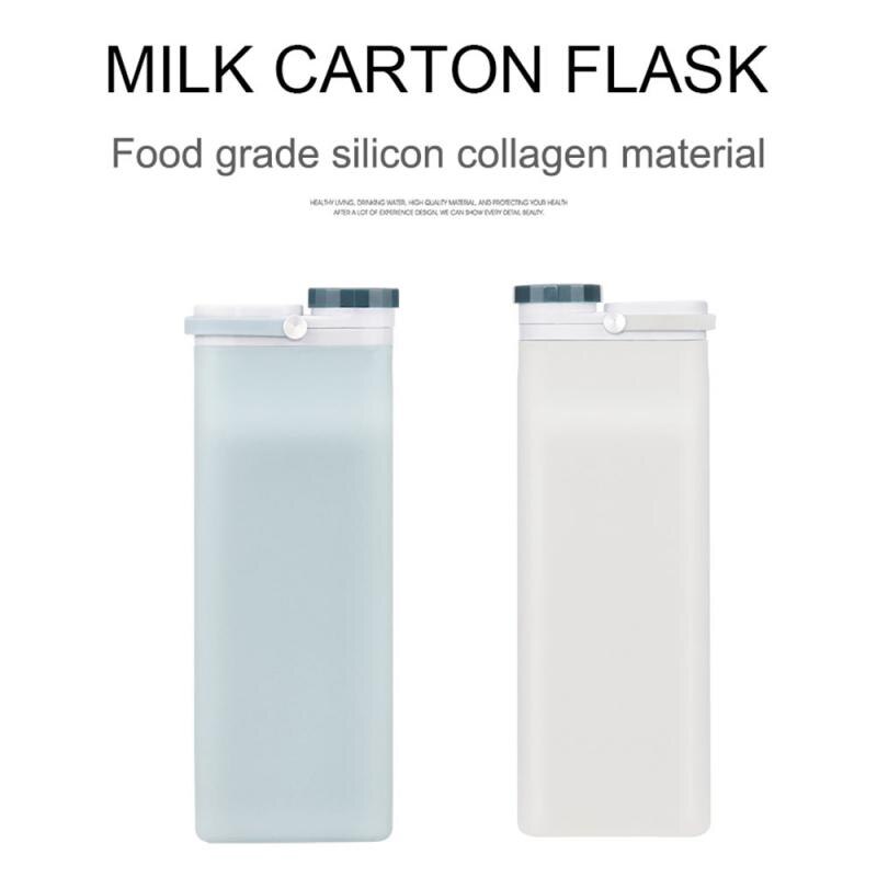 600ML silikonowa składana butelka robić wody wielokrotnego użytku szczelny podróż sport składany silikonowy napój sportowa butelka na wodę kemping podróż