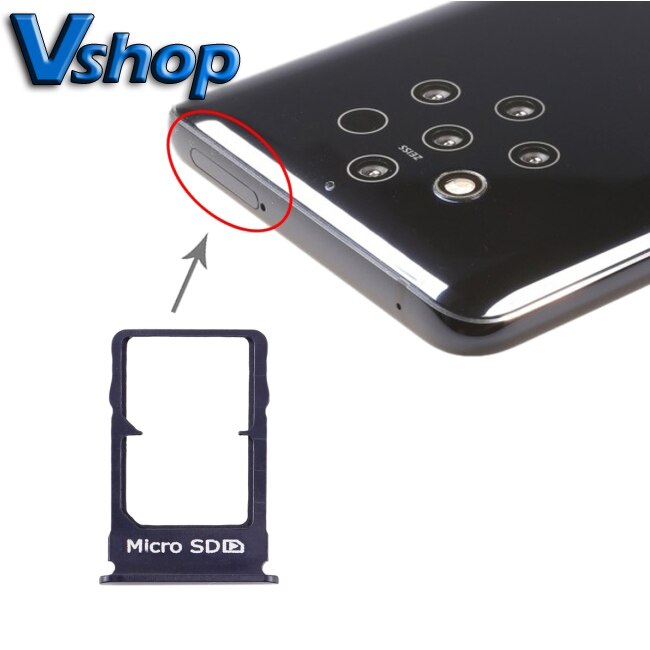 9 PureView SIM Carte Plateau + Carte Micro SD Plateau pour Nokia 9 PureView SIM Carte Plateau De Pièces De Rechange de Téléphone Portable