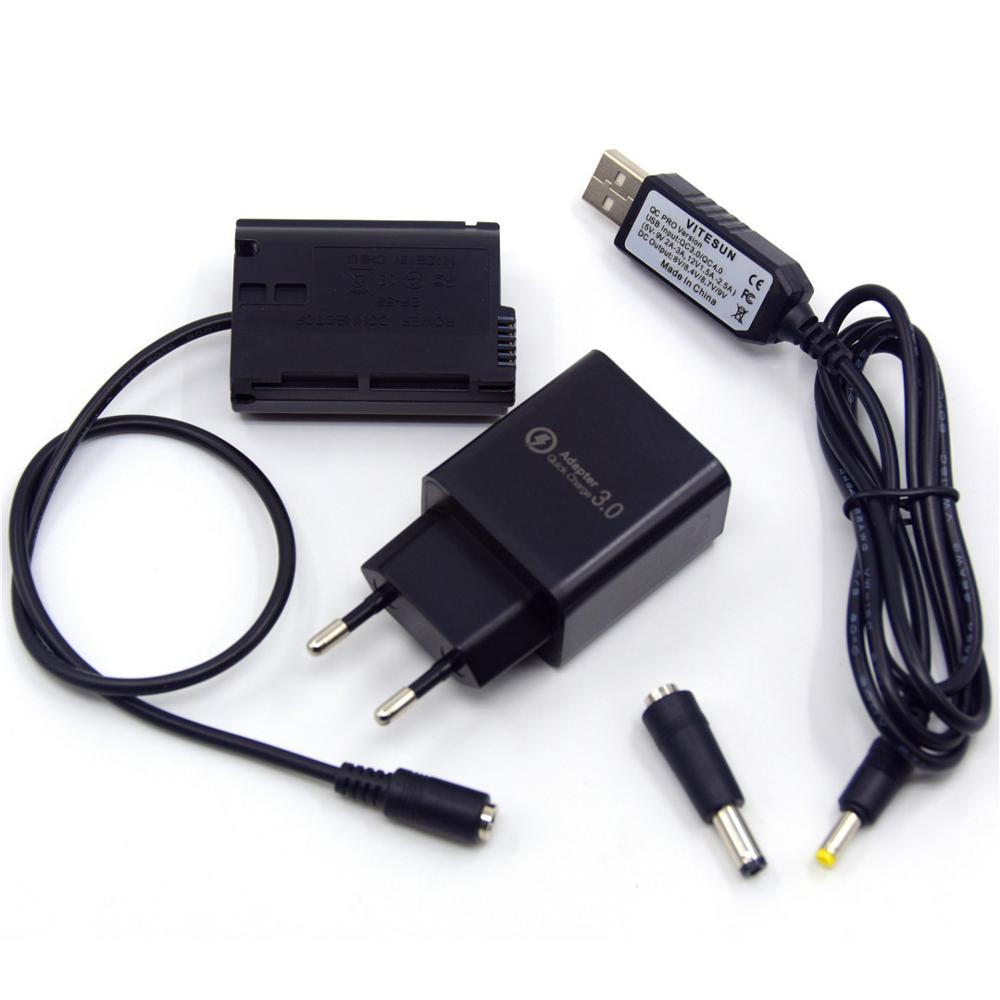 Energie Bank USB kabel + EN-EL15 MB-D15 Attrappe batterie EP-5B DC Koppler + 5V 3A ladegerät für Nikon Z7 z6 V1 D850 D810 D7500 D7200 D7100