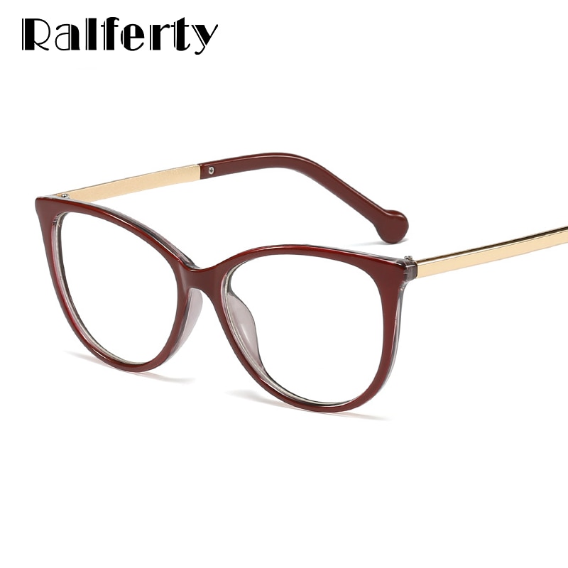 Ralferty Jahrgang Klar Brille Rahmen Frauen Transparente Gläser Brillen Optik Myopie Rezept Brillen lunette de vue F95169