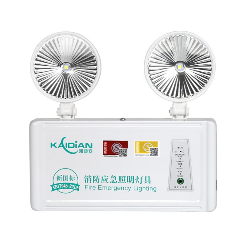 Emergency Light Fire National Standard Rechargeable LED Commercial Super Bright Safety Exit Emergency Double LED Lamp