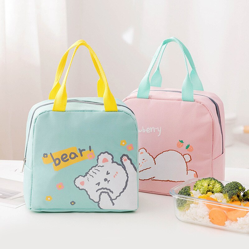 Kinderen School Lunchbox Draagbare Lunch Bag Lunchbox Thermische Geïsoleerde Lunch Box Tote Koeltas Bento Pouch Lunch Container