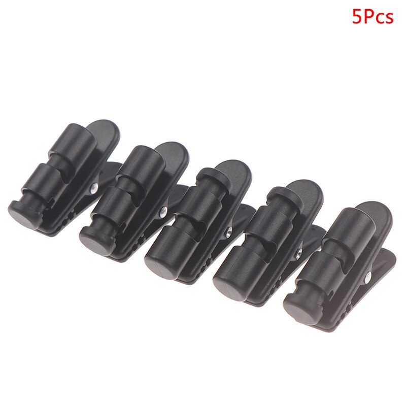 2/5Pc Kabel Klemme Kragen Headset Klemme Kopfhörer Kabel Clip Kopfhörer Wickler: dunkel Grau