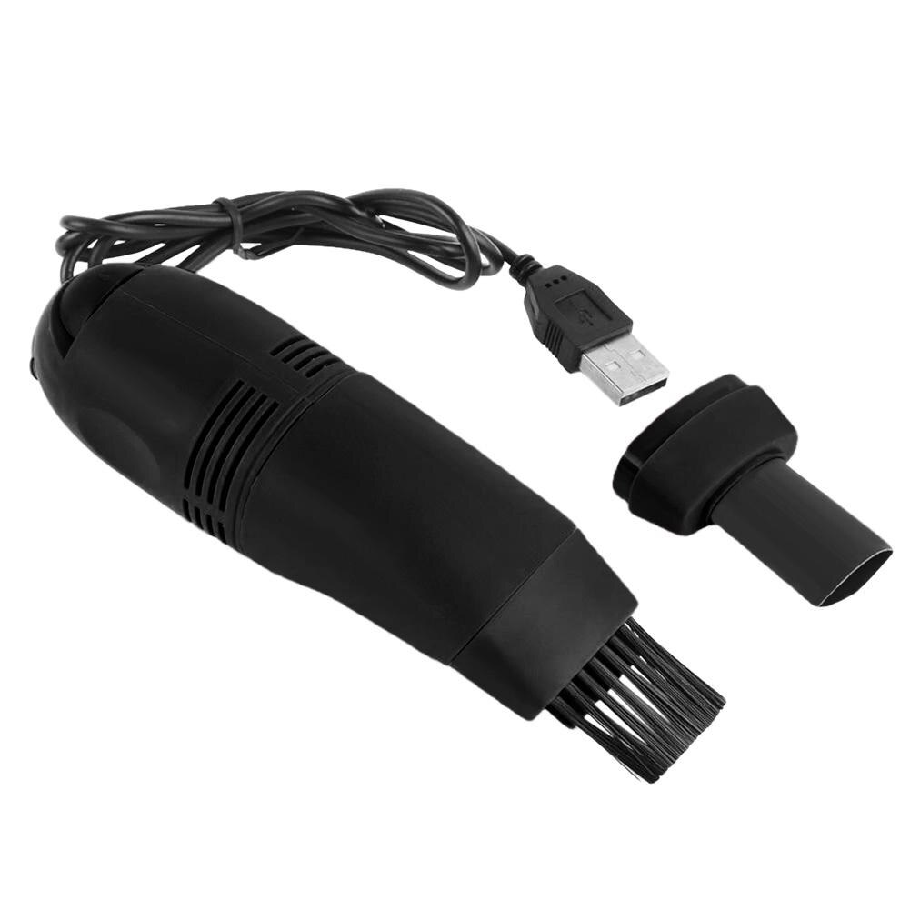 Mini Computer Vacuum USB Keyboard Cleaner PC Laptop Brush Dust Cleaning Kit MGO3 Quickly removes stubborn dust: Black