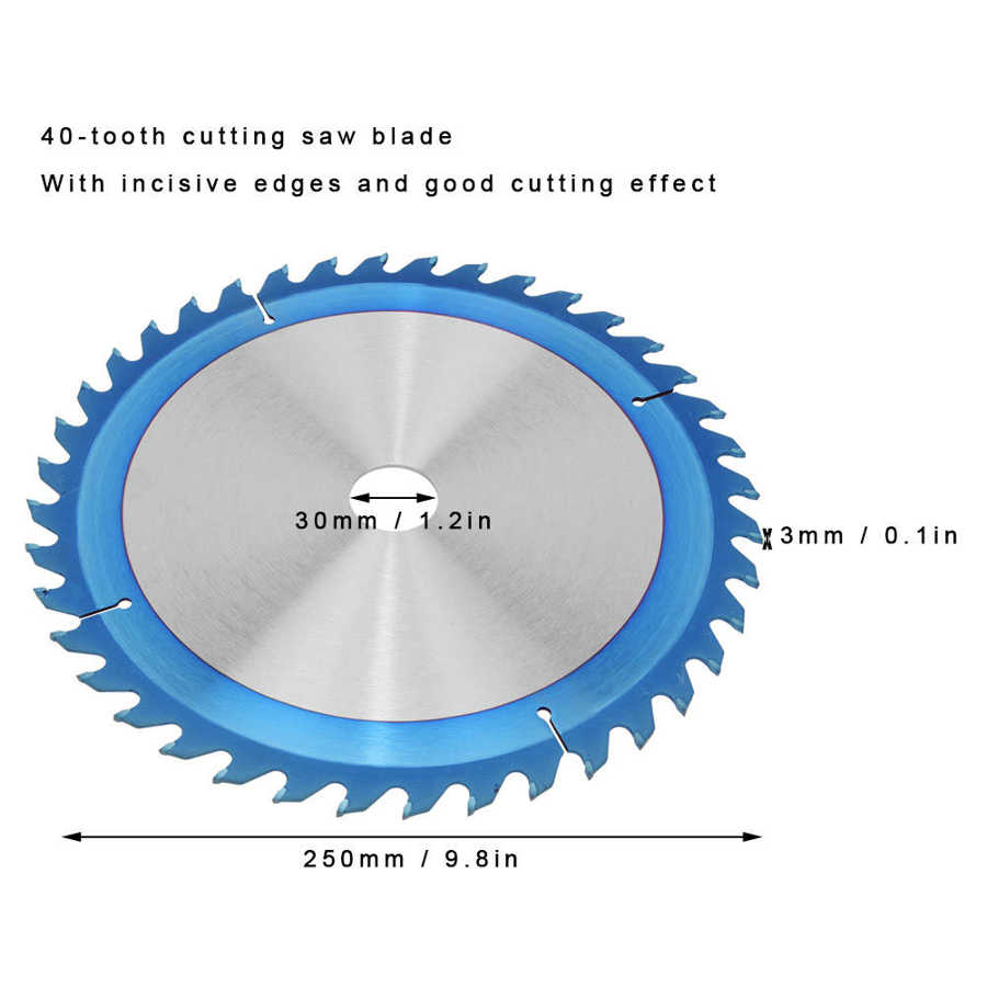 9 8 x 0 1 x 1 2 inch 40t compacte cirkelzaagbladen van snelstaal voor het zagen van hout, kunststof, aluminium, metaal en