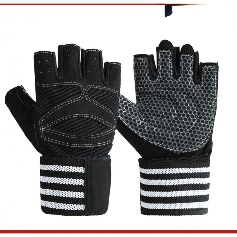 Luvas de ginásio fitness luvas de levantamento de peso musculação treinamento esportes treino ciclismo esportes luvas de treino masculino feminino m/l/xl